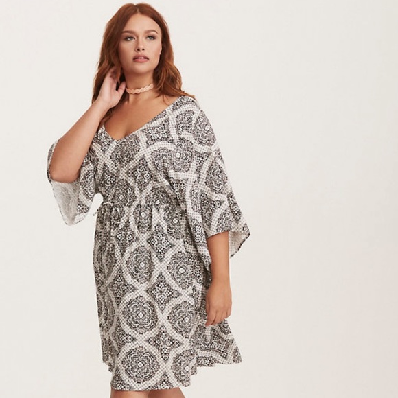 🌟SOLD🌟Torrid title challis lattice back dress - Picture 11 of 11